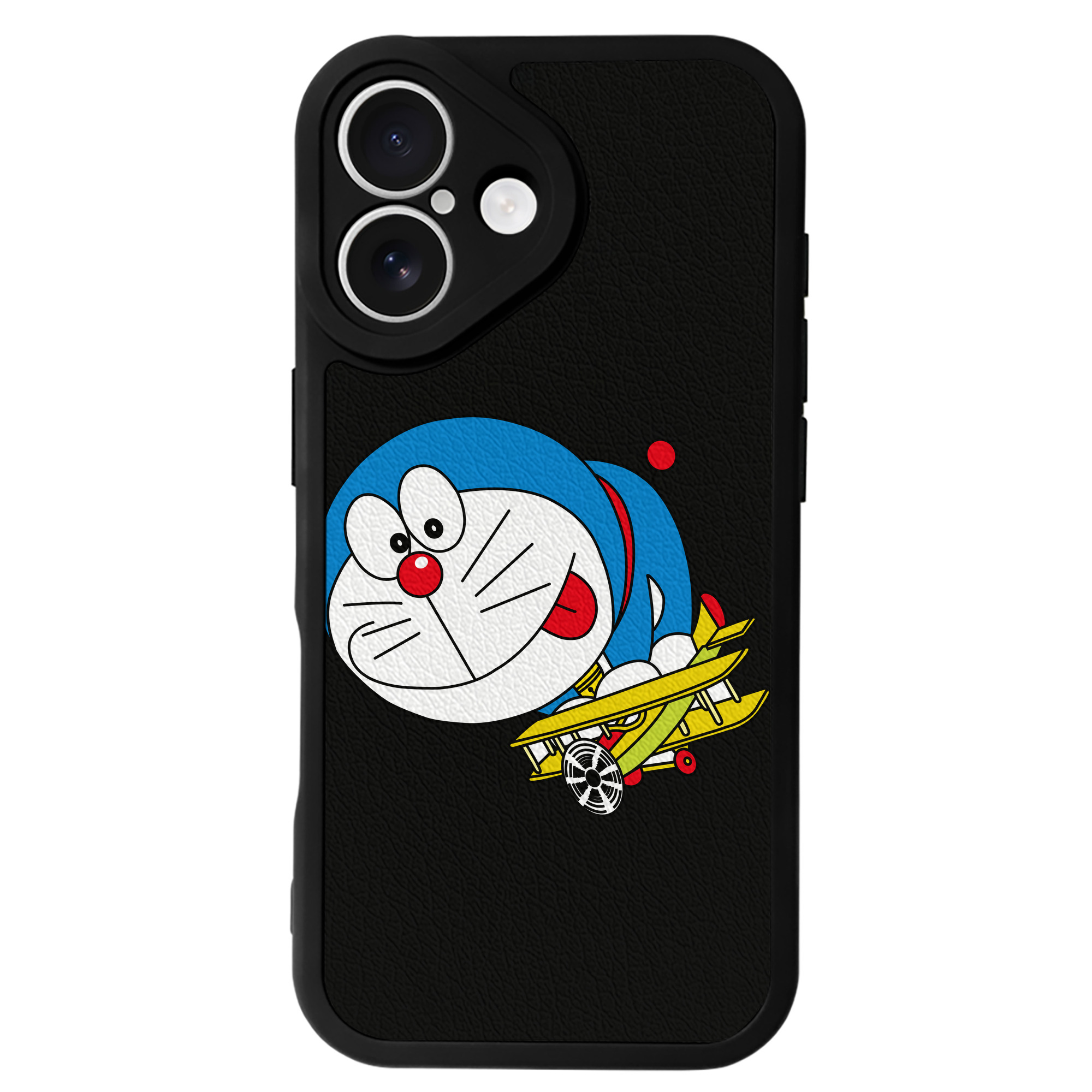 （画像用） ドラえもん Doraemon 【iPhone 16シリーズ対応】シリコンスマホケース（レザー調） 材質：シリコン